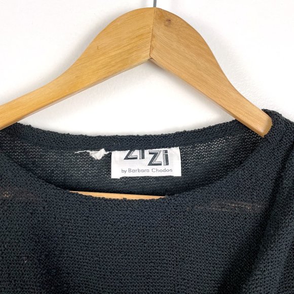 1980s knit dress with asymmetrical bodice wrap - size small - Picture 8 of 8